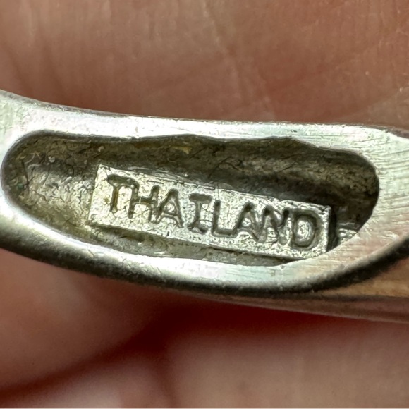 Vintage NF Sterling Silver Princess-Cut CZ Ring – Made in Thailand, Size 7 - Picture 10 of 10